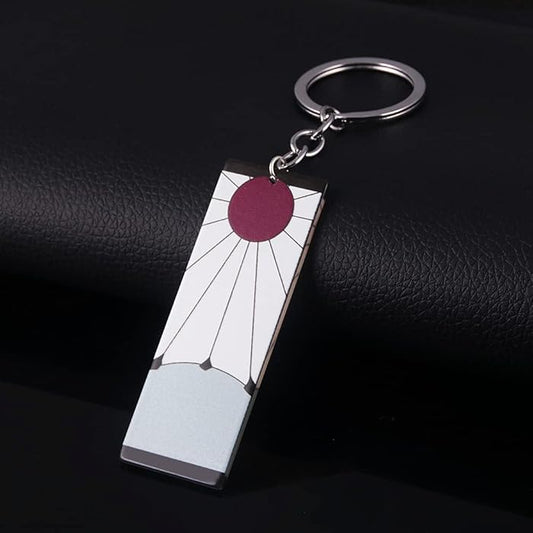 Demon Slayer Tanjiro Kamado Hanafuda Metal Pendant Keychain