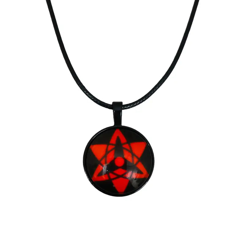 Naruto Sasuke Mangekeyou Sharingan Inspired Pendant Necklace