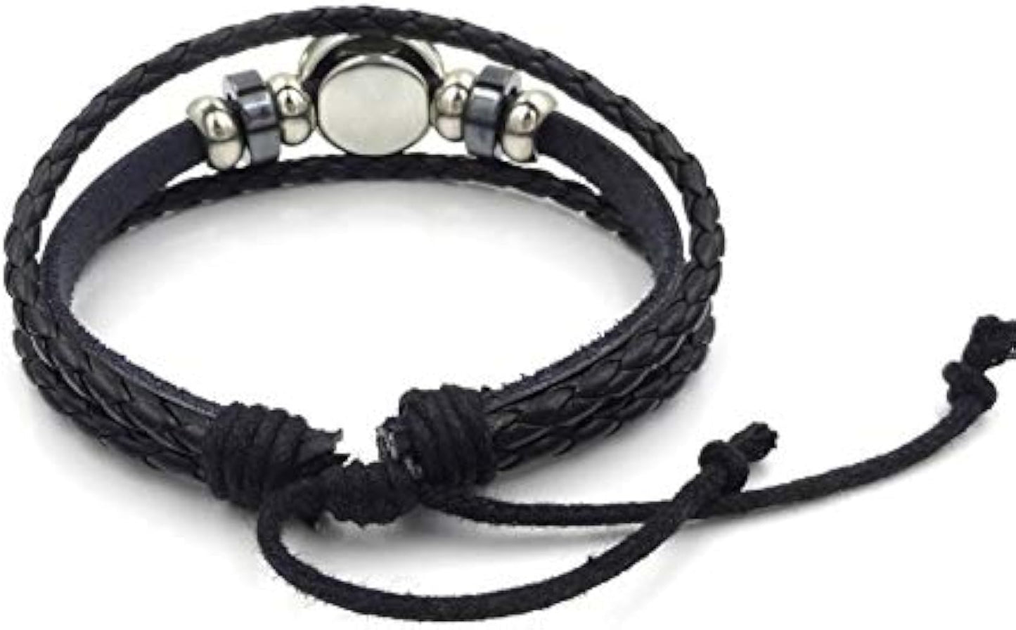 Kakashi Obito Uchiha Cosplay Braided Leather Anime Bracelet